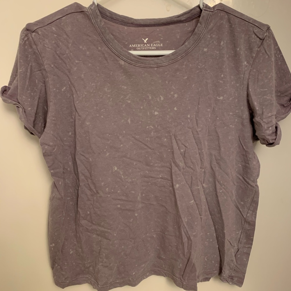 American Eagle Purple Acid Wash T-Shirt